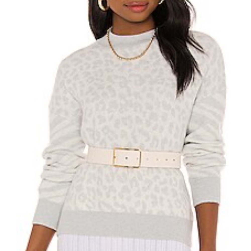 Rails Lana Sweater in Ivory Grey Mixed Animal Size XS